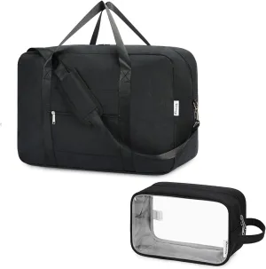 Narwey Travel Duffel Bag With Clear Travel Toiletry Bag for Women and Men