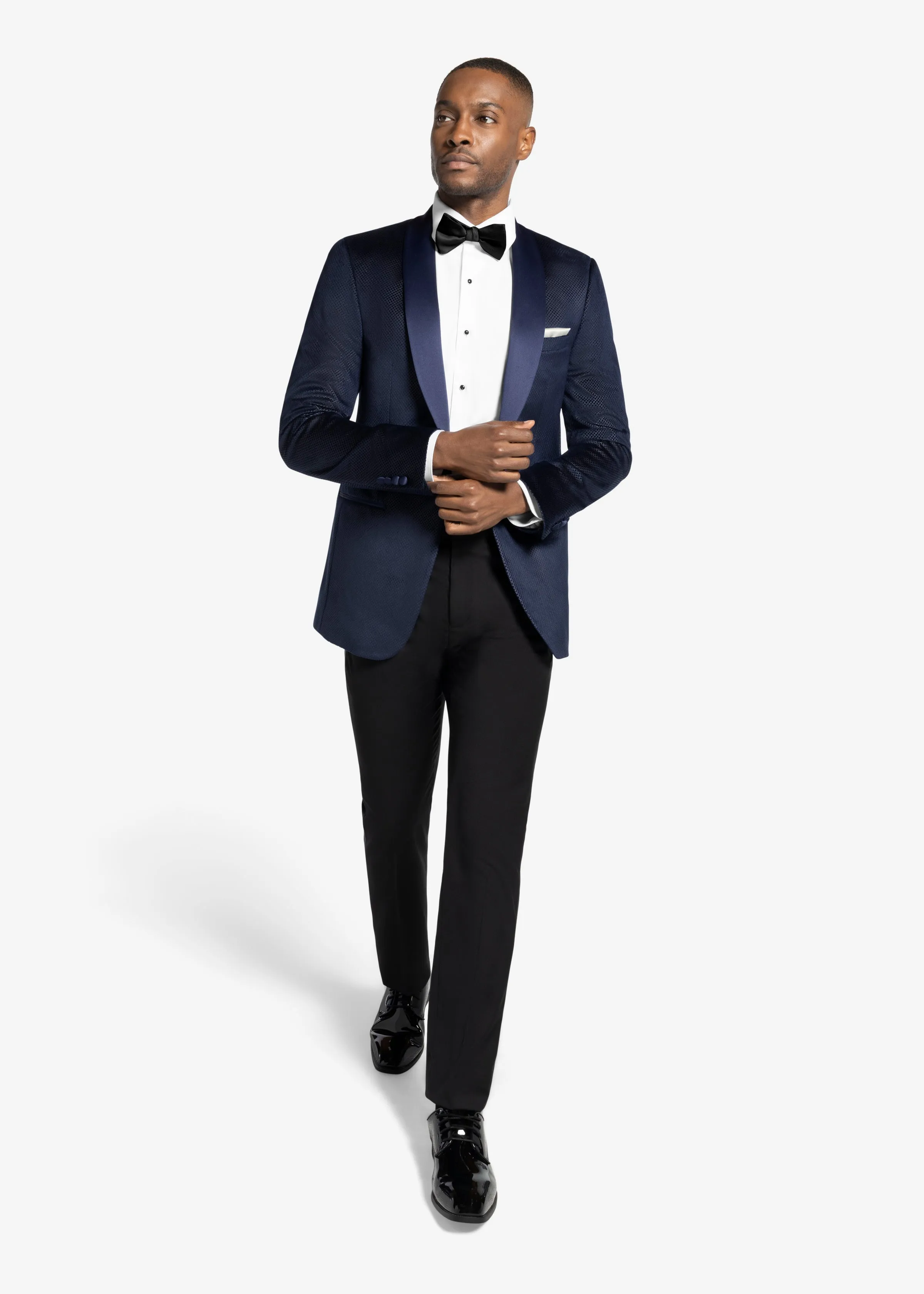 Navy Shawl Velvet Tuxedo Jacket Regular X