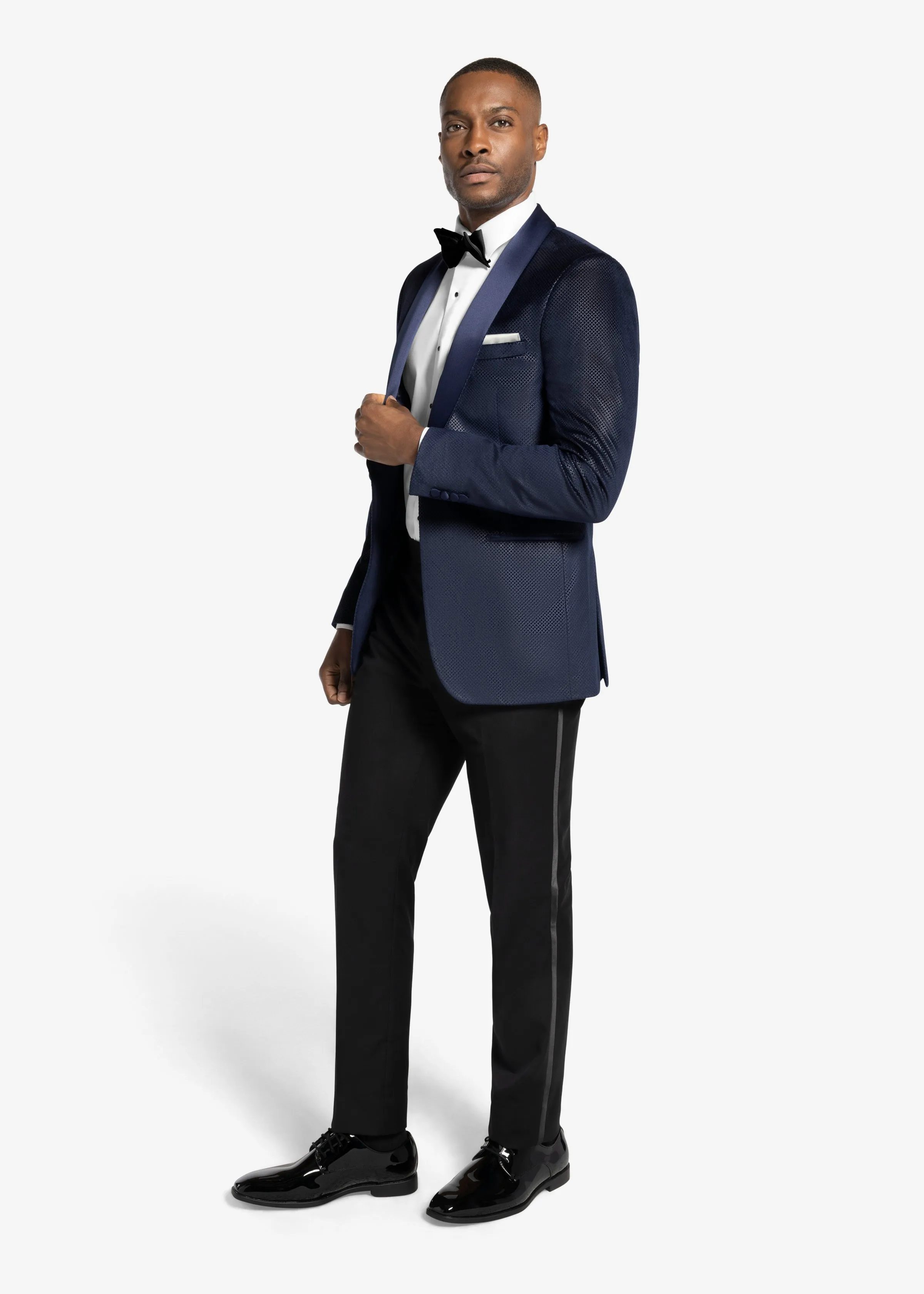 Navy Shawl Velvet Tuxedo Jacket Regular X