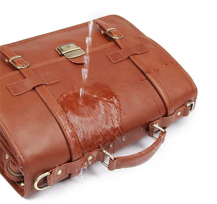 New British Style Briefcase Leather Business Bag