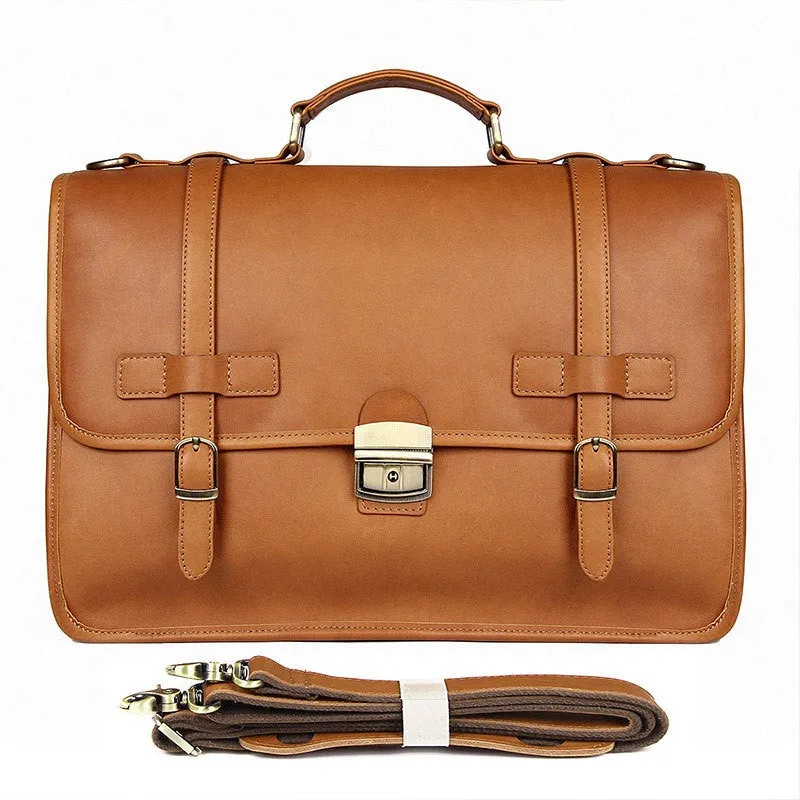 New British Style Briefcase Leather Business Bag