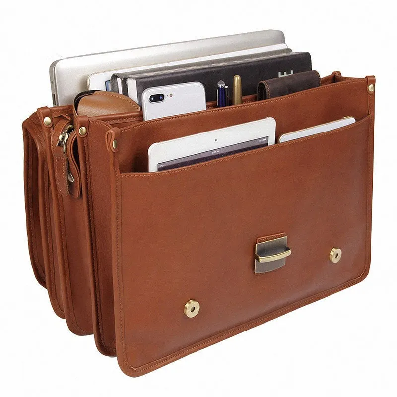New British Style Briefcase Leather Business Bag