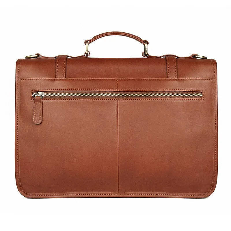 New British Style Briefcase Leather Business Bag