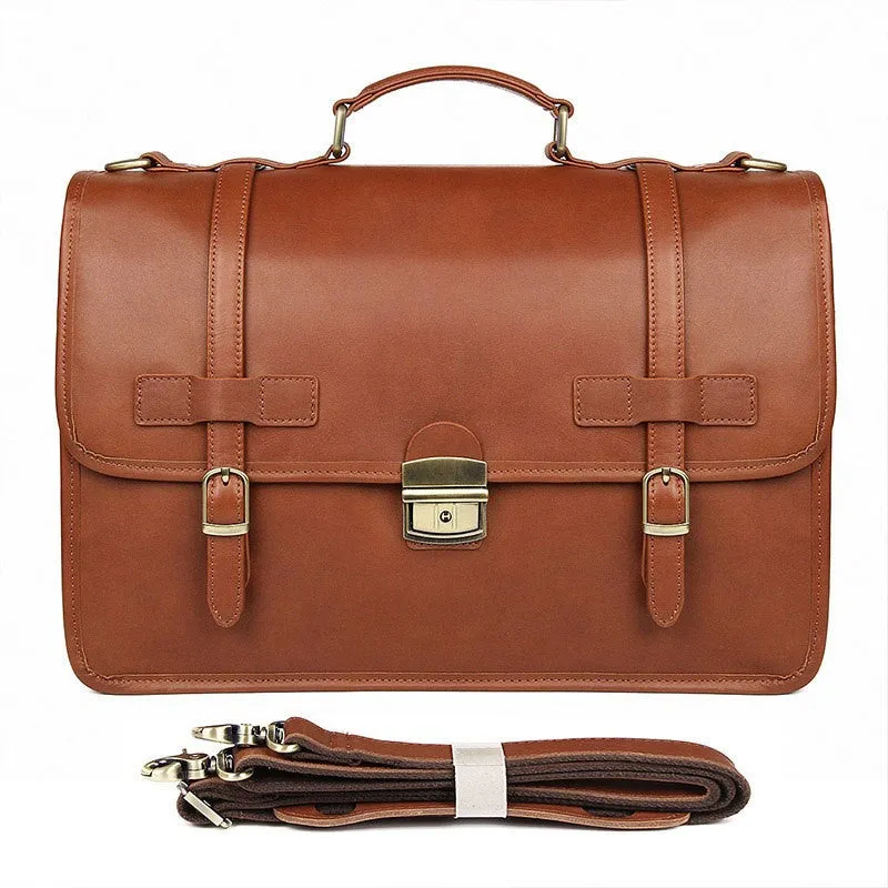 New British Style Briefcase Leather Business Bag
