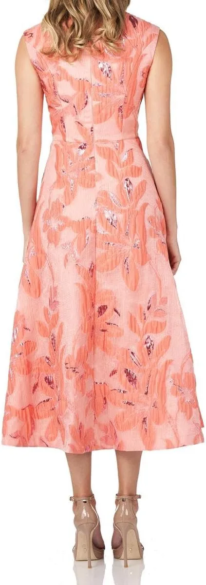 New York Womens Metallic Maxi Evening Dress