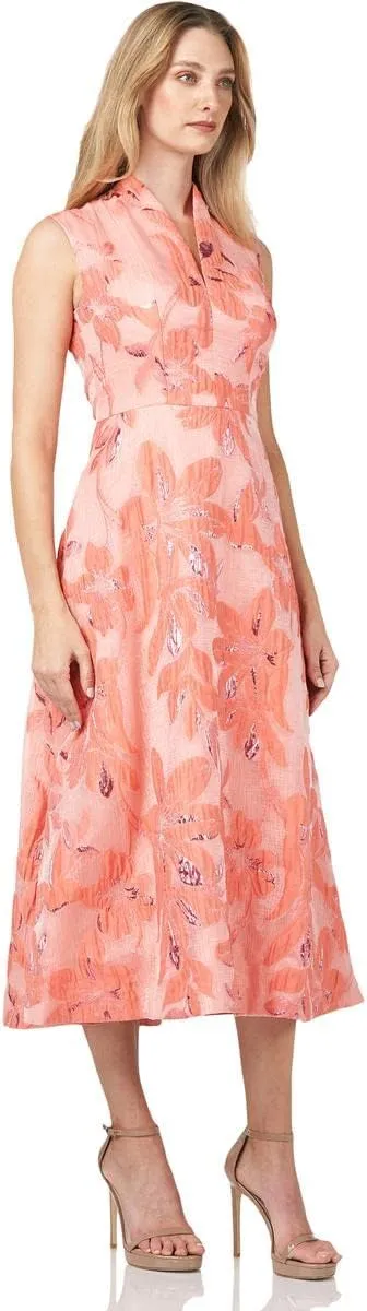 New York Womens Metallic Maxi Evening Dress
