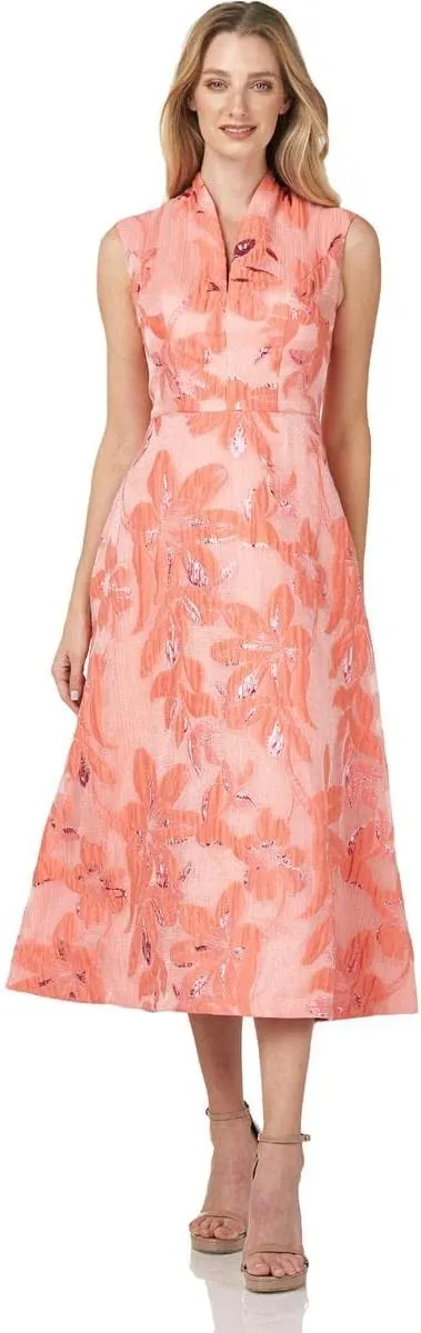 New York Womens Metallic Maxi Evening Dress