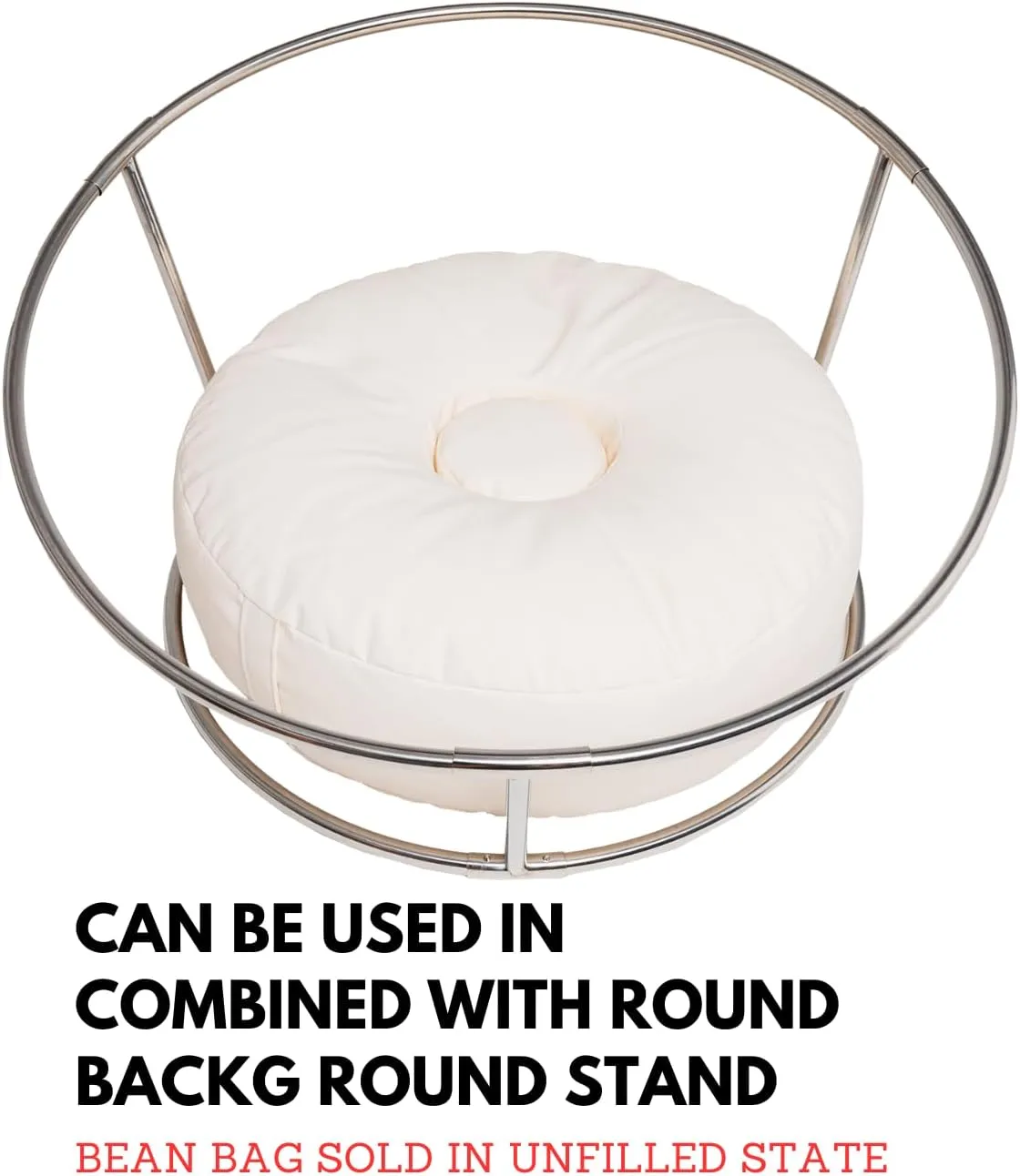 Newborn Posing Beanbag(Unfilled) 32″ for Photography Backdrop Stand Newborn Photo Prop Posing Pillow Posing Background Frame Donut Beanbag Cover for Newborn Photoshoots/Newborn Photography Sessions