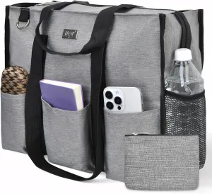 NGIL Utility Canvas Multi Pocket Tote Bag with Coin Purse, Work Bags for Women with Multiple Pockets Exterior & Interior