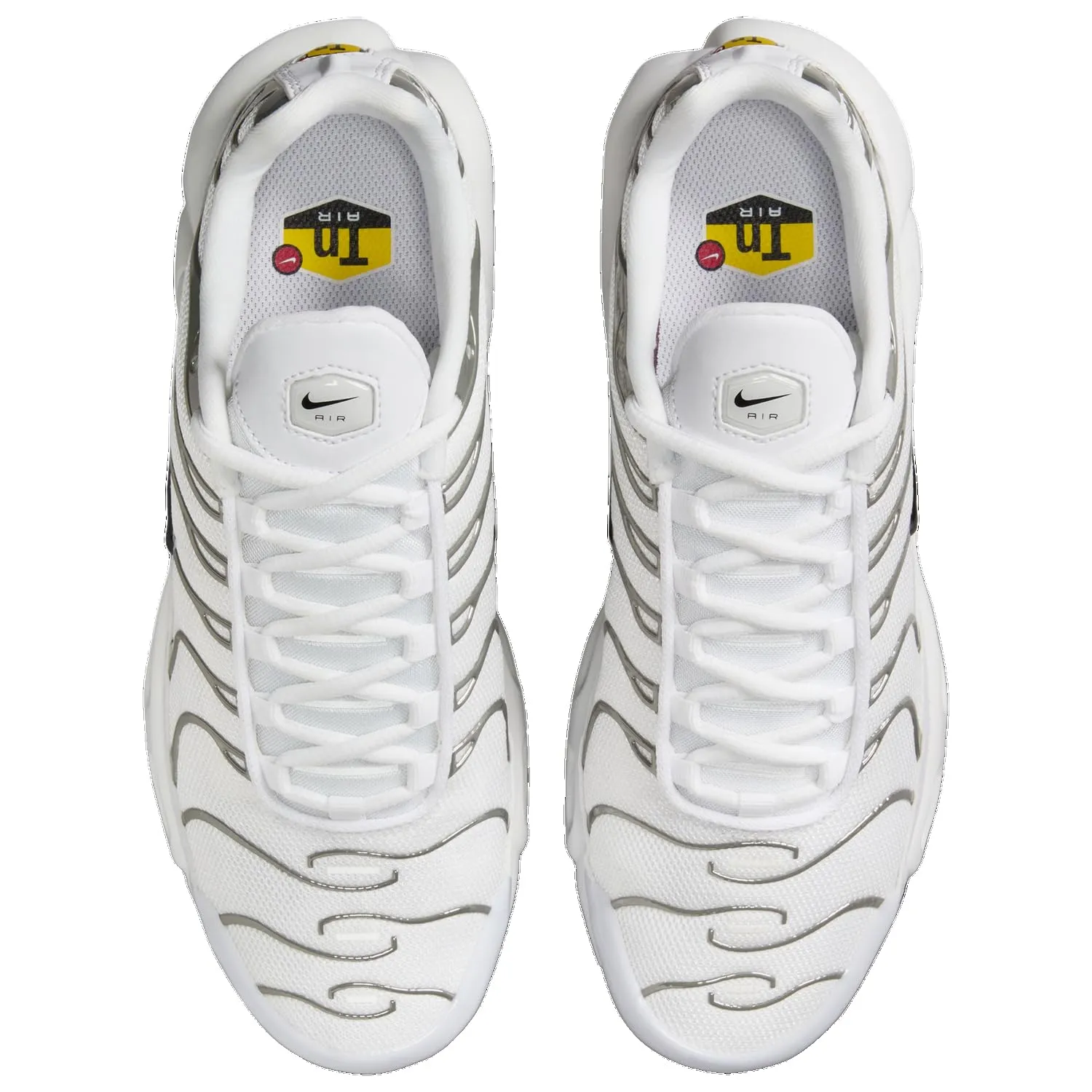 Nike Air Max Plus - Women's (HJ9743-100, White/Black/Pure Platinum) Size 8