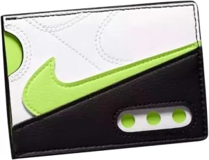 Nike Icon Air Max 90 Card Wallet Wallet Credit Cards License Cards Lime, White, Standard, Casual