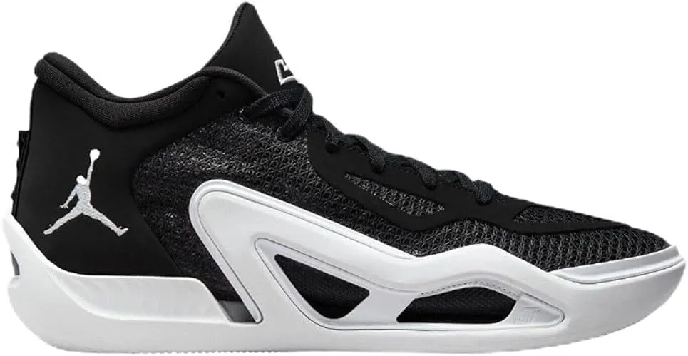 NIKE Jordan Tatum 1 Team Bank Basketball Shoes (FB2863-001, Black/Grey Fog/White) Size 13
