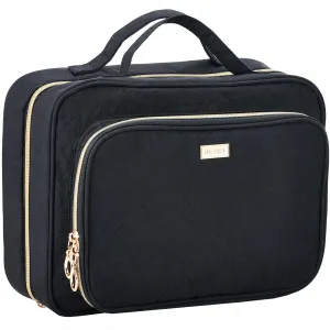 NISHEL Hanging Travel Toiletry Bag, Visible Makeup Organizer, Cosmetic Case for Journey Accessories, Bathroom Shower, Black
