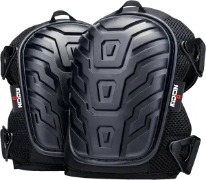 NoCry Professional Gel Knee Pads for Work with Soft Foam and Gel Cushion — Heavy Duty Cap, Reinforced Adjustable Straps, Military-Grade Rivets and Built-in Hang Loops — Perfect for Construction