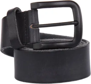 Nolan Men's Full Grain Leather Belt 1.5", Classic Business Work Belt with Anti-Scratch Zinc-Alloy Single Loop Buckle (Black, Size 42, Waist 40")