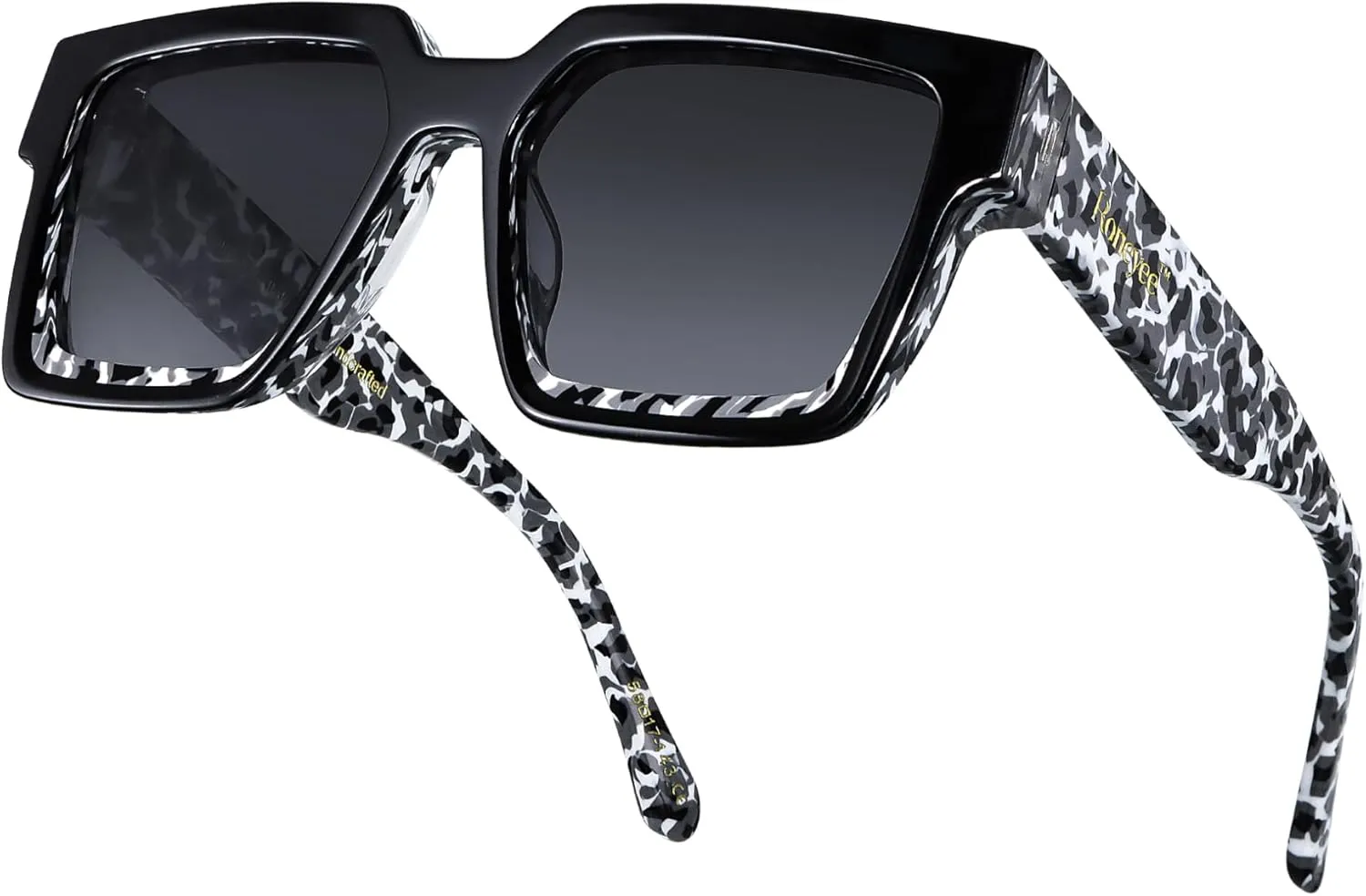 Non Polarized Acetate Sunglasses RY-A01 Frame with UV Protection Impact Resistant Nylon Lens Retro Unisex