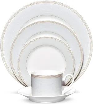 Noritake Linen Road 5-Piece Place Dinnerware Setting in White
