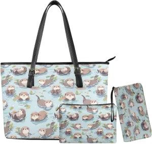 Novelty Handbag Wallet Purse for Women,Handbag Wallet Combo Personalized Hobo Bag Work Tote Bag with Wallet Set