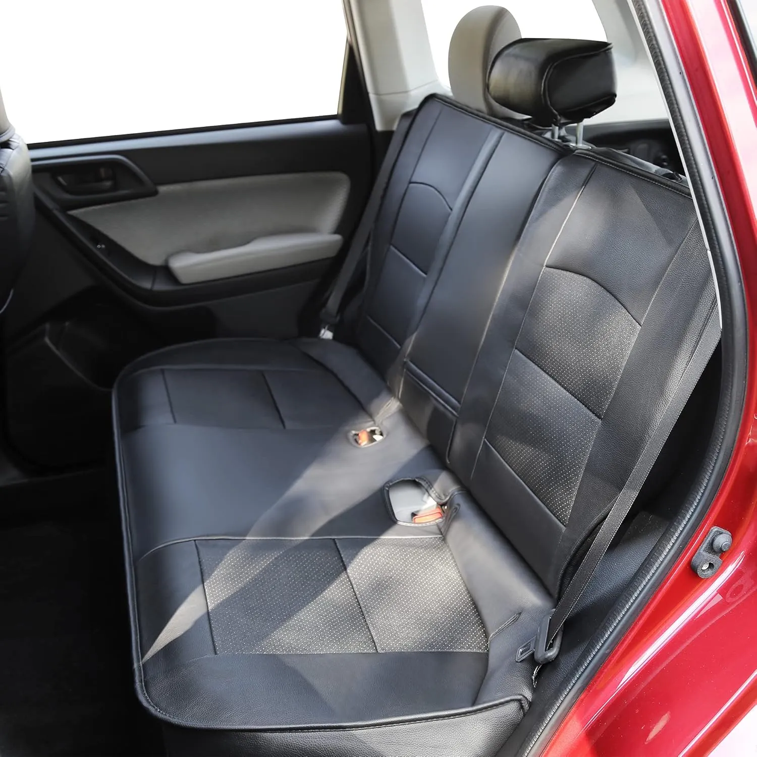 OASIS AUTO Custom Fit Seat Covers for 2014-2025 Forester, Waterproof Faux Leather Full Set Interior Protector, Forester Car Accessories (2019-2025 Forester, Black)