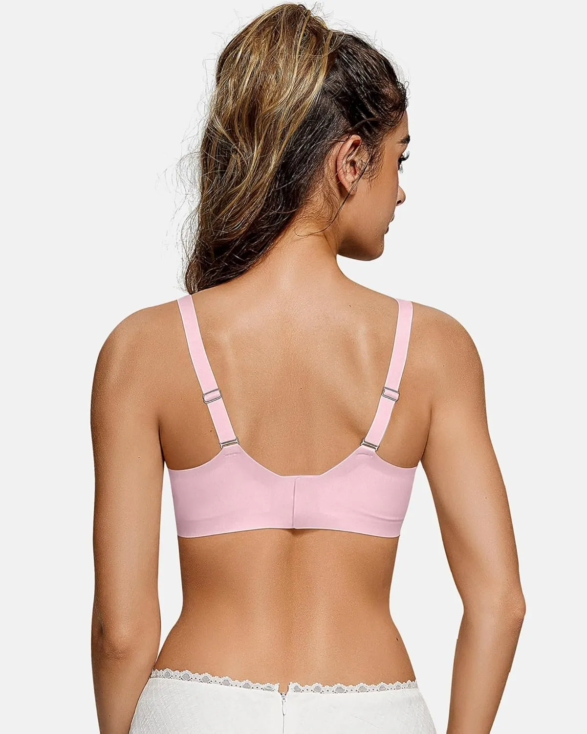 OEAK Womens Wireless Bras Scalloped Push Up Bralettes No Underwire Supportive Tshirt Bra Seamless Comfortable Everyday Bras