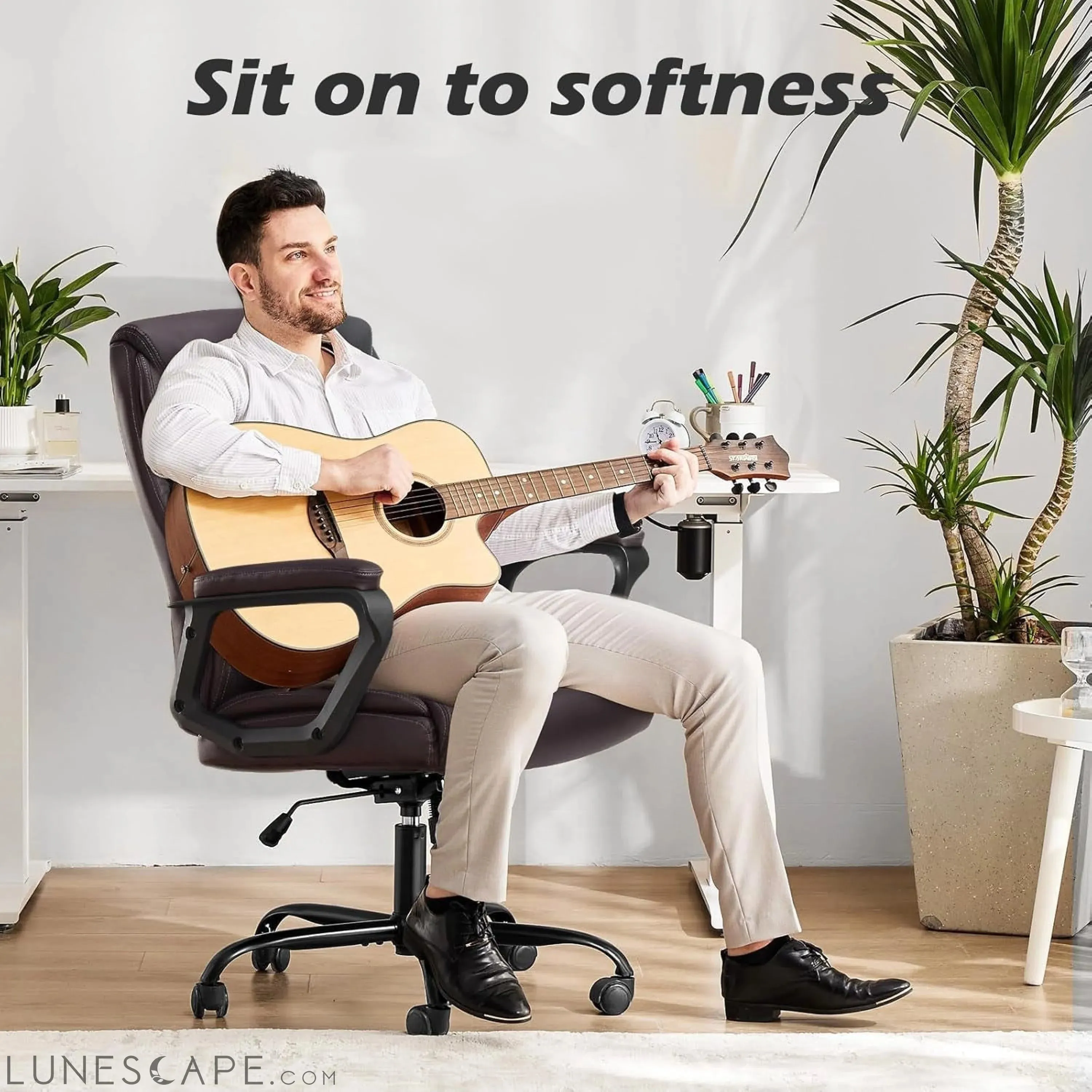Office Desk Chairs with Arms Executive High Back Big and Tall Leather