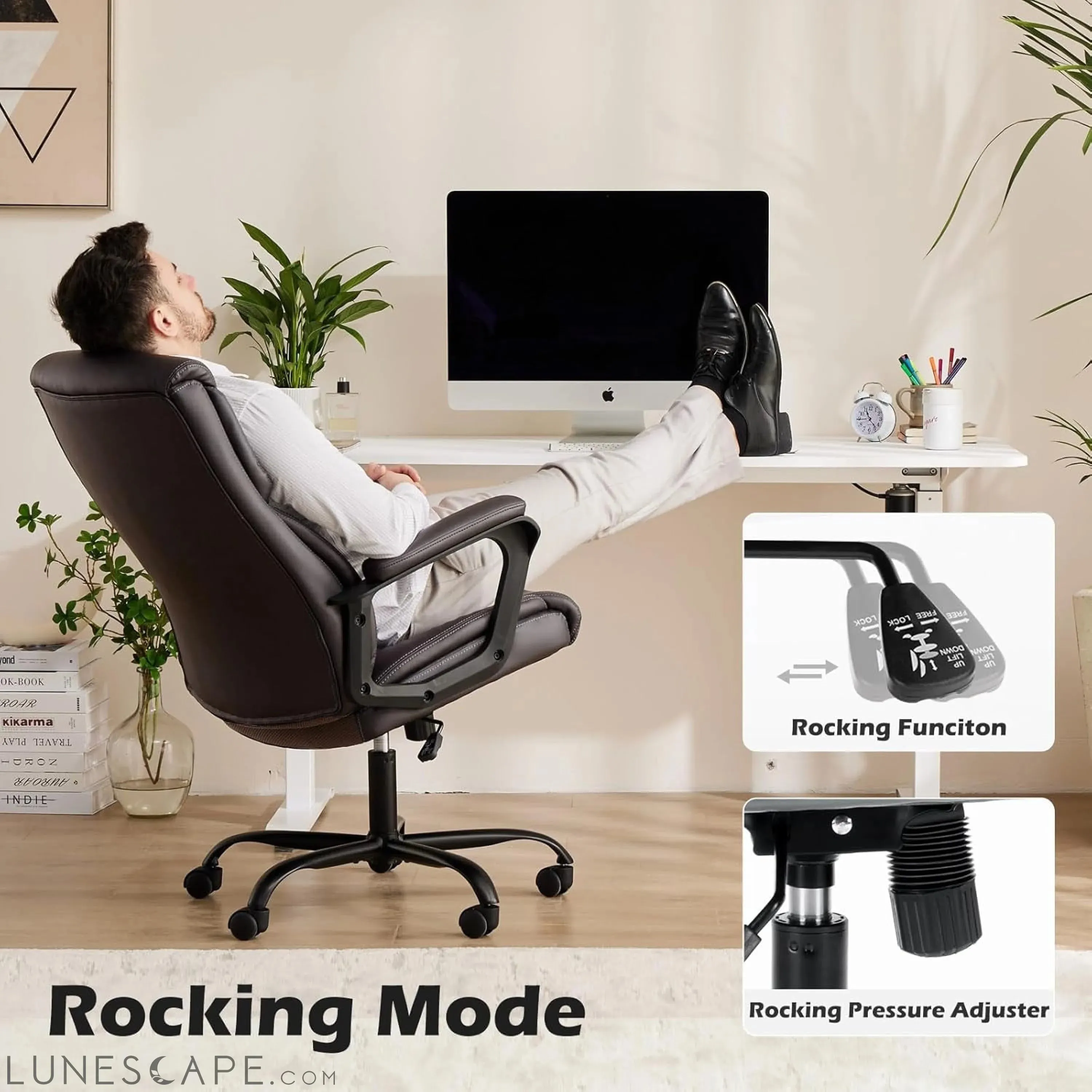 Office Desk Chairs with Arms Executive High Back Big and Tall Leather