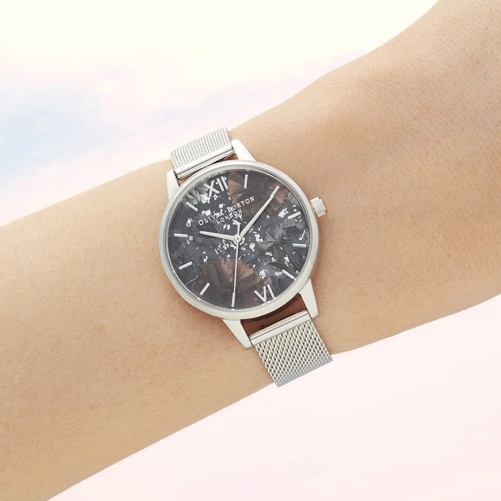Olivia Burton Celestial Silver Mesh Women's Watch - OB16GD23