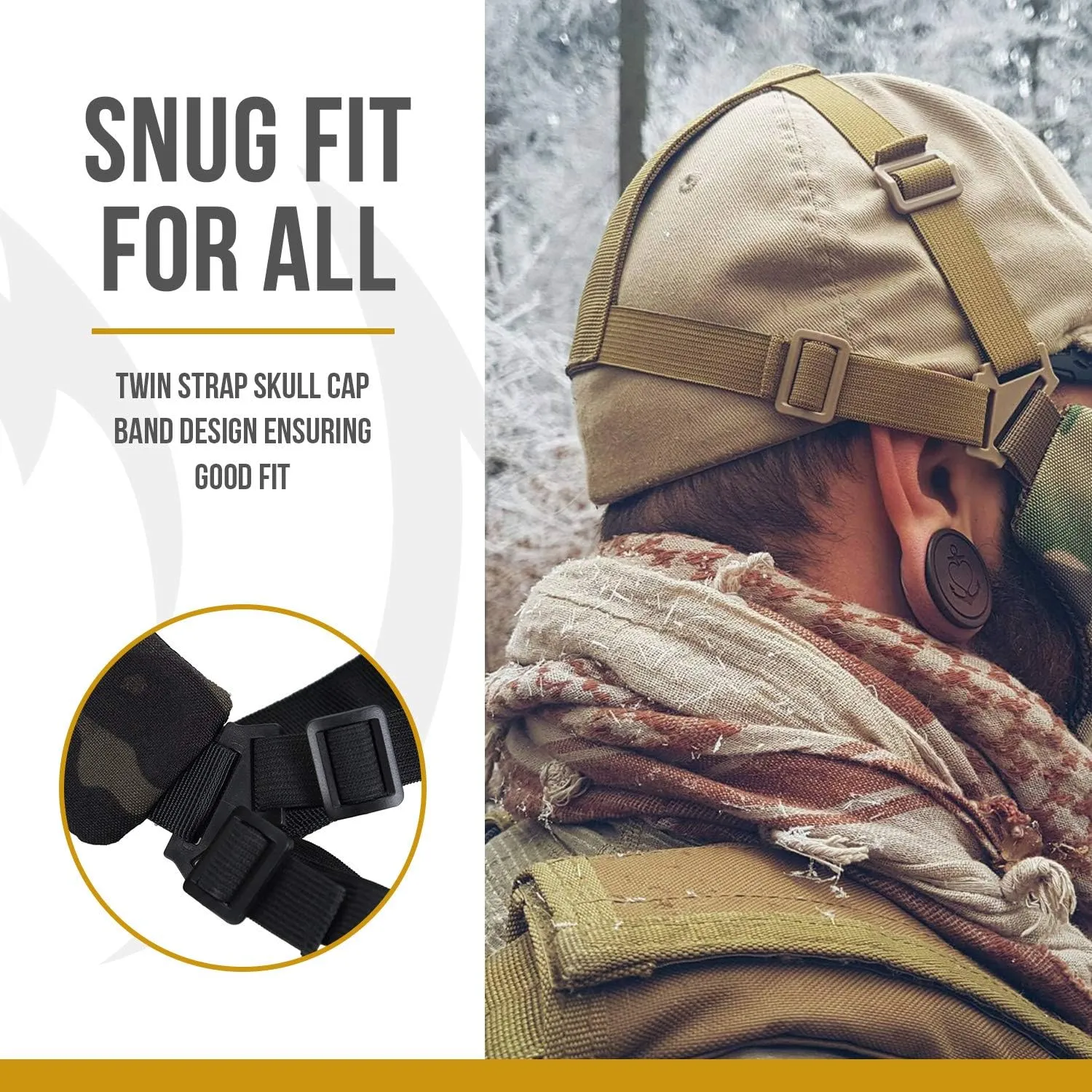 OneTigris 6" Foldable Half Face Mesh Mask Military Style Comfortable Adjustable Tactical Lower Face Protective Mask