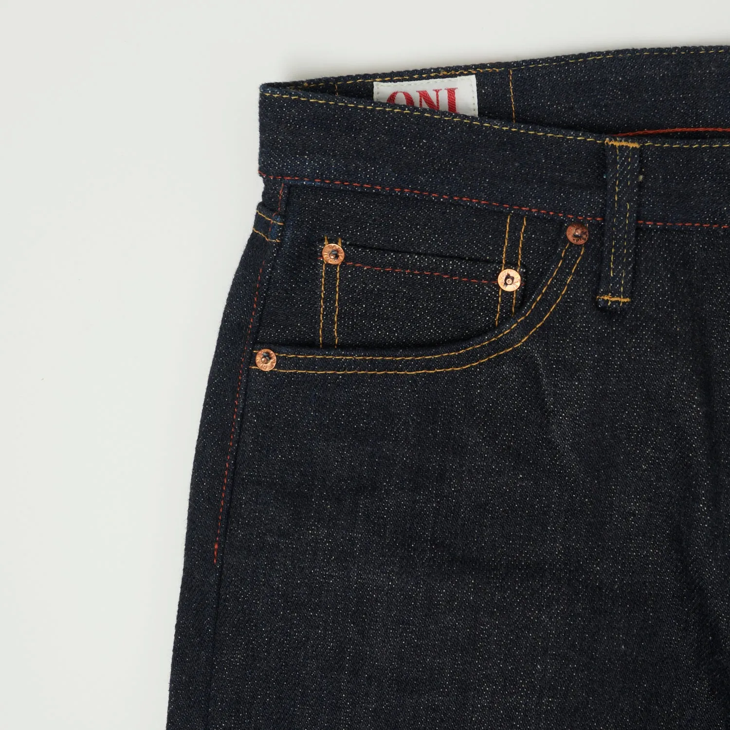 ONI 246 'Kabuki' Vedge Natural Indigo Relaxed Tapered Jean - Raw