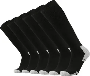 Ortis Cotton Full Cushion Over the Calf Socks OTC Knee High Thick Moisture Wicking Breathable Work Boot Thermal Warm