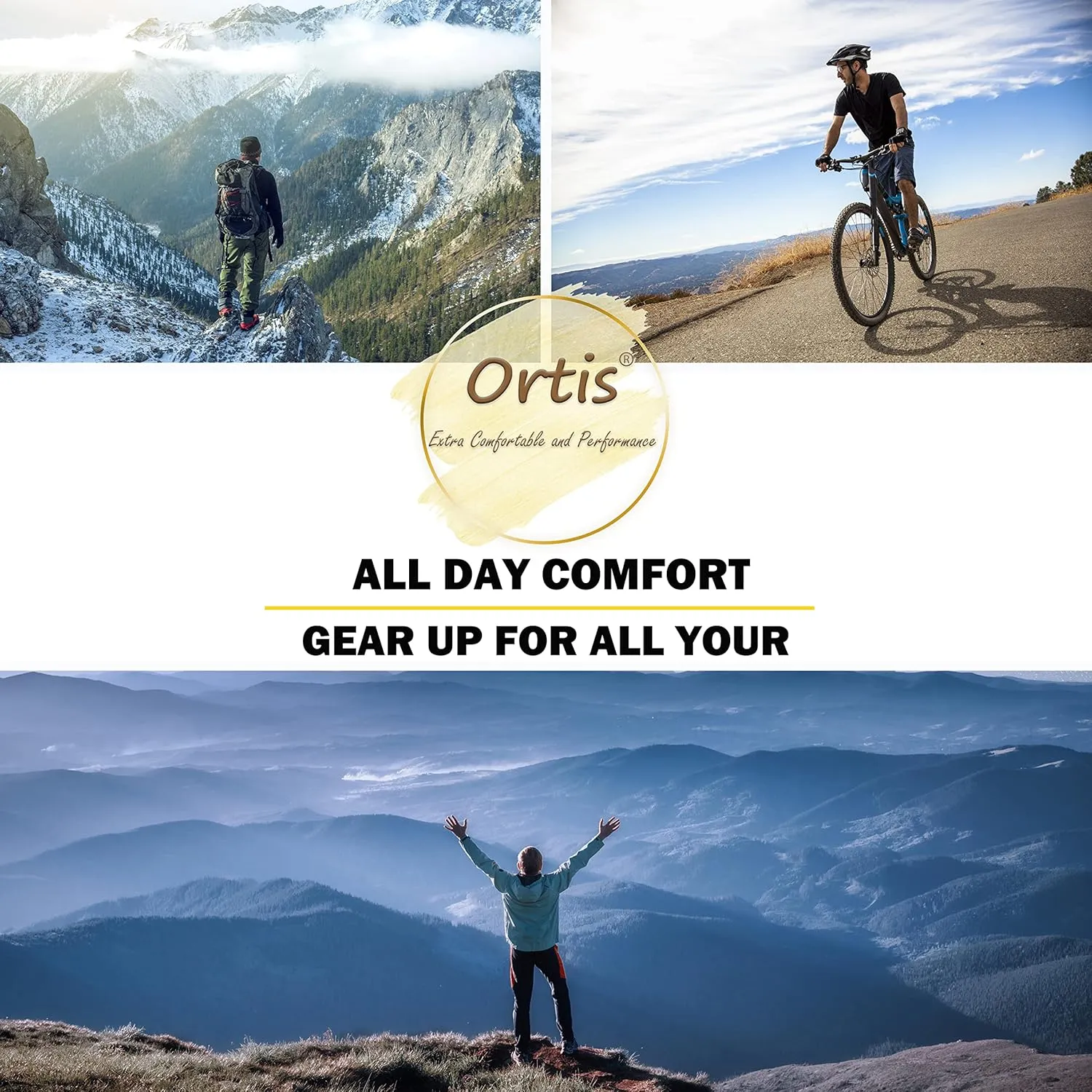 Ortis Cotton Full Cushion Over the Calf Socks OTC Knee High Thick Moisture Wicking Breathable Work Boot Thermal Warm