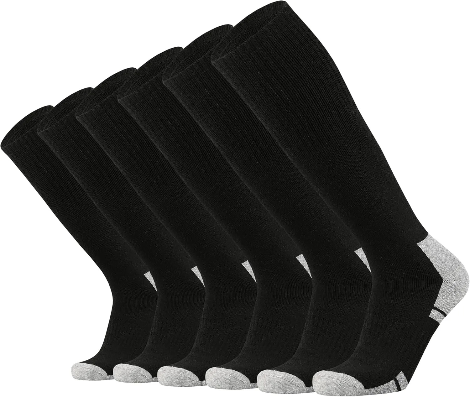 Ortis Cotton Full Cushion Over the Calf Socks OTC Knee High Thick Moisture Wicking Breathable Work Boot Thermal Warm