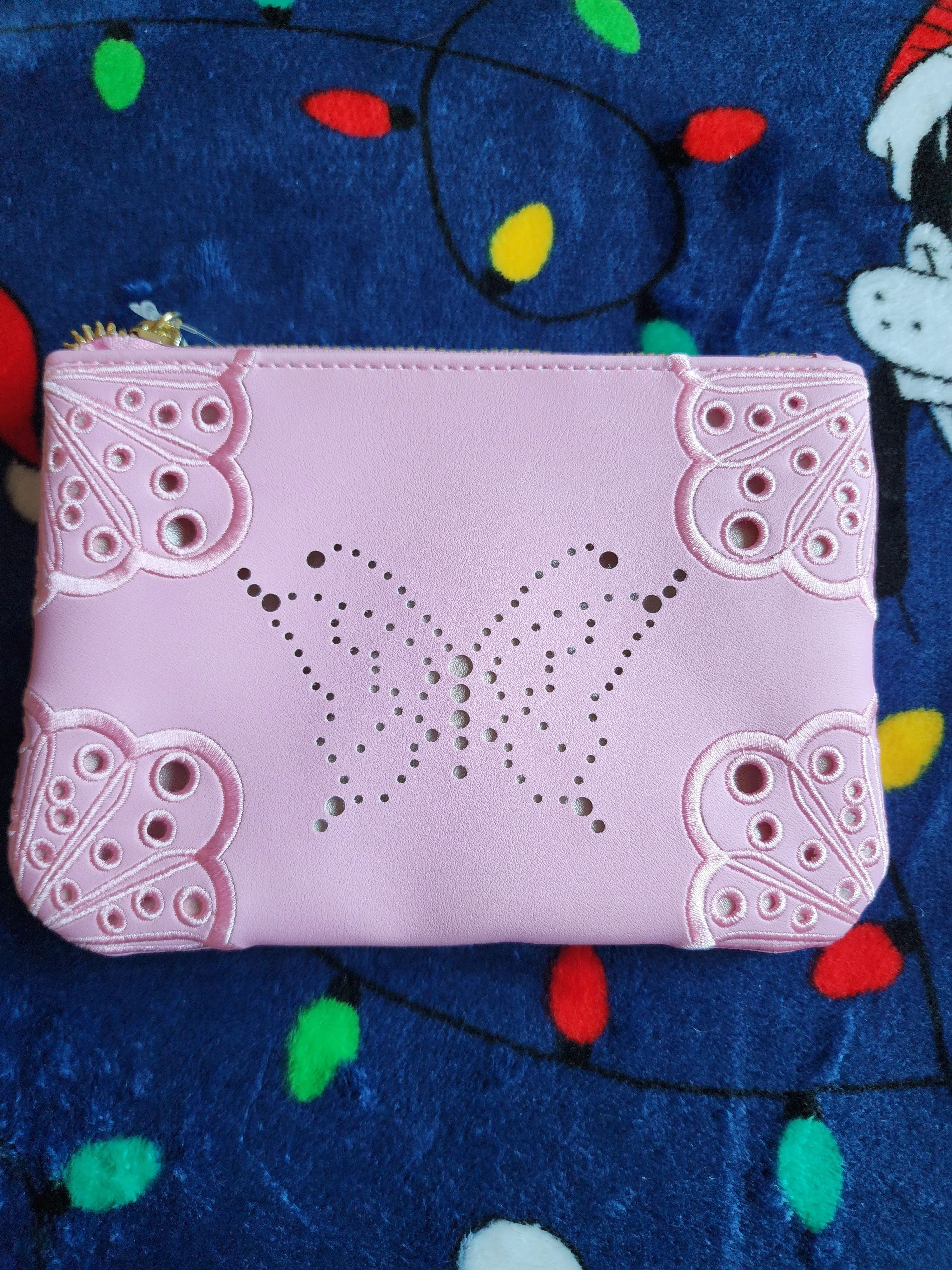Our Universe Wicked Glinda Pink Butterfly Zipper Wallet