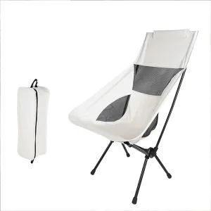 Outdoor Folding Chair Portable Moon Chair Fishing Stool Art Chair Breathable Mesh Backrest Chair Picnic Table and Chair Set