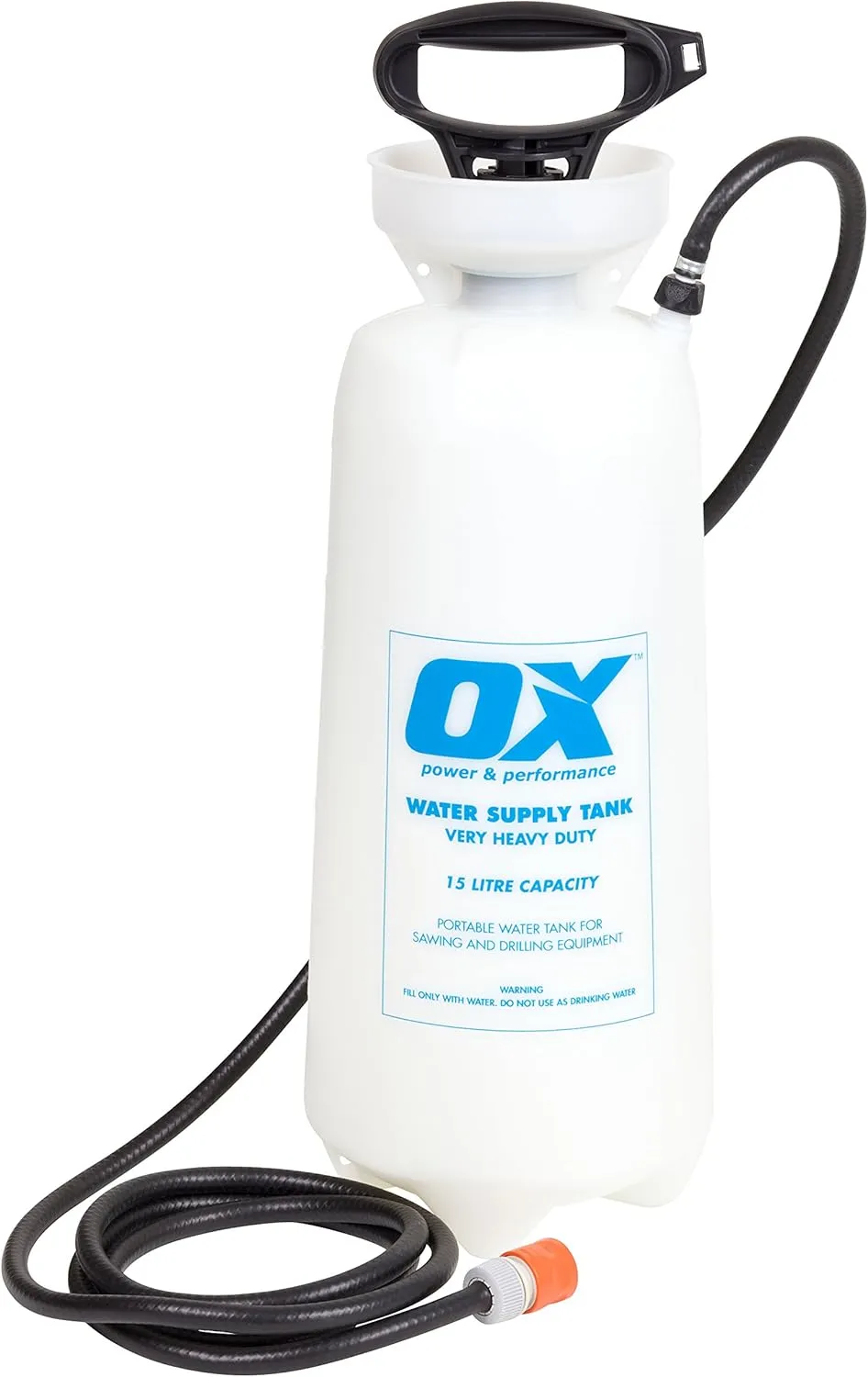 OX Tools OX15L 15 Litre Heavy Duty Waterbottle, White