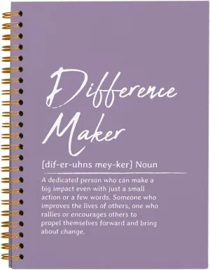 OXW Difference Maker Gift Notebook Journal, Office Notebook for Work, Thank You Gifts for Leader Mentor Boss, Leadership Gifts Journal, Purple Spiral Notebook 5.5 x 8.3