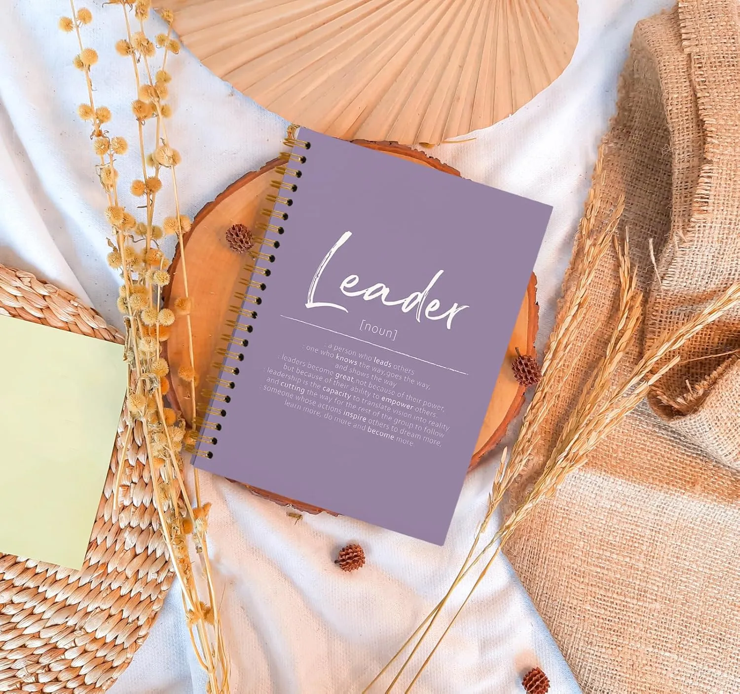 OXW Leadership Gifts Notebook Journal, Leader Gifts for Women Men, Office Meeting Notebook for Work, Thank You Gifts for Leader Mentor Boss Supervisor, Purple Spiral Notebook 5.5 x 8.3