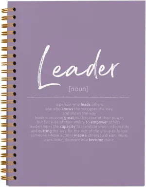 OXW Leadership Gifts Notebook Journal, Leader Gifts for Women Men, Office Meeting Notebook for Work, Thank You Gifts for Leader Mentor Boss Supervisor, Purple Spiral Notebook 5.5 x 8.3