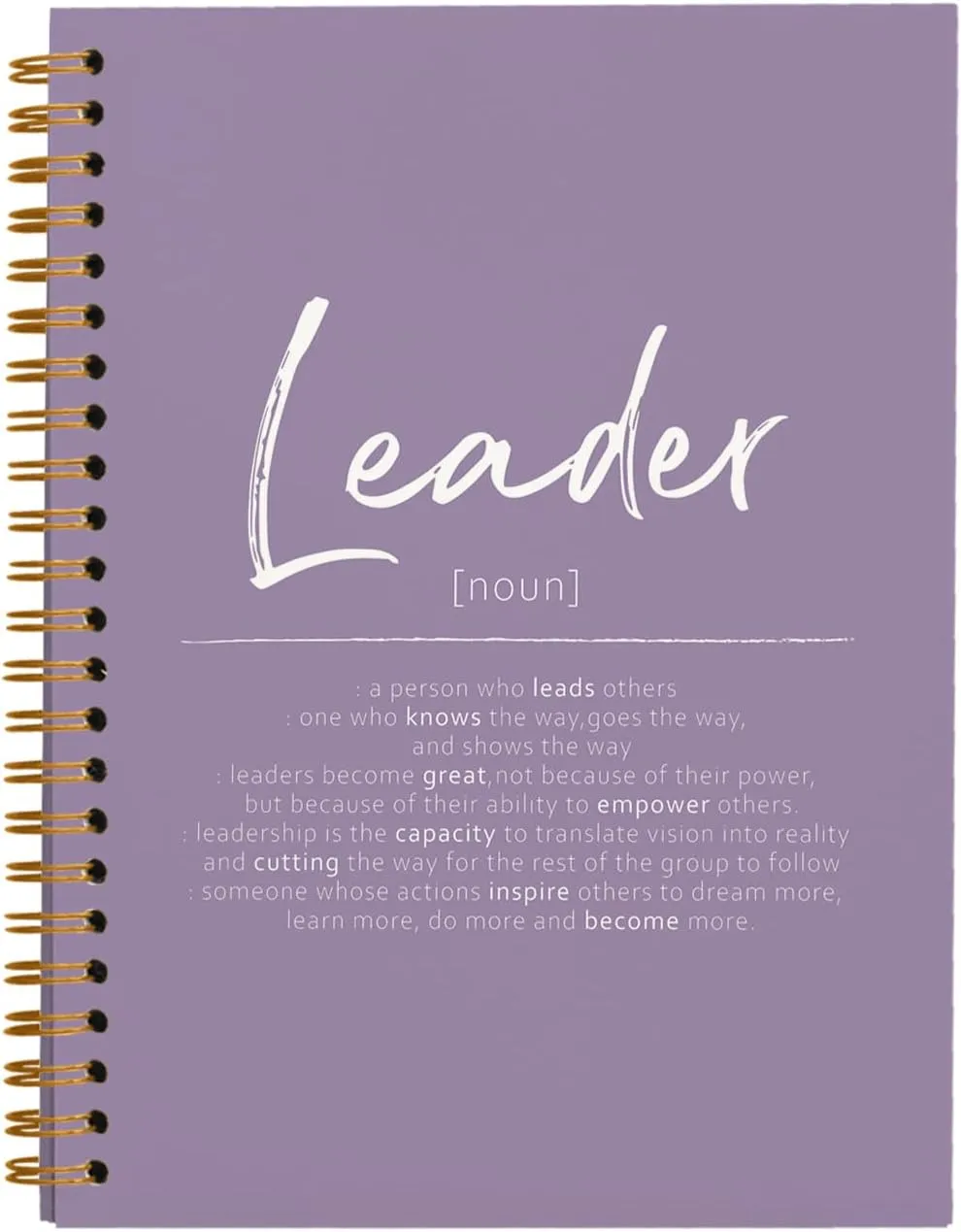 OXW Leadership Gifts Notebook Journal, Leader Gifts for Women Men, Office Meeting Notebook for Work, Thank You Gifts for Leader Mentor Boss Supervisor, Purple Spiral Notebook 5.5 x 8.3
