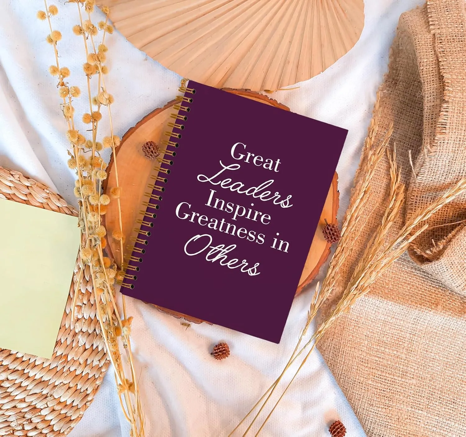 OXW Thank You Gifts for Leader, Meeting Notebook for Work, Appreciation Gift for Boss Manager Mentor, Office Supplies Leadership Gifts, Purple College Ruled Hardcover Spiral Notebook 5.5 x 8.3
