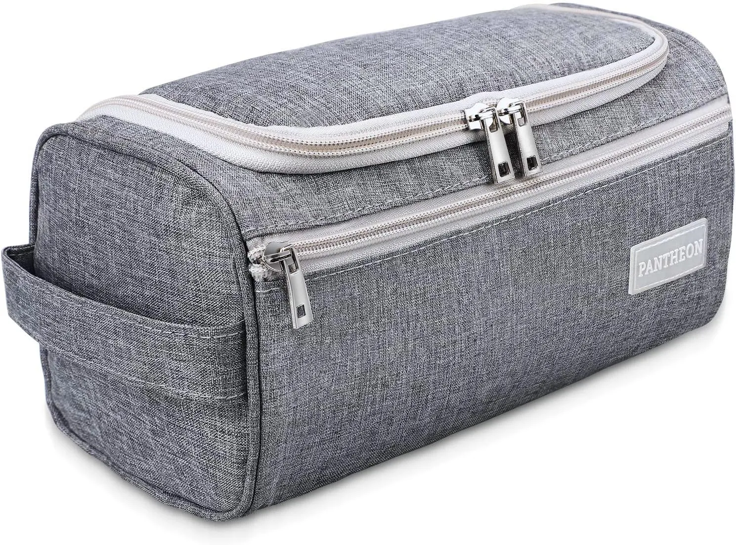 Pantheon Travel Toiletry Bag for Men and Women, Travel bag for Toiletries, Valentines Day Gifts for Men, Travel Bathroom Bag, Mens Travel Bag Hanging Toiletry Organizer Toiletry Kit (Gray)