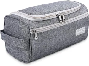 Pantheon Travel Toiletry Bag for Men and Women, Travel bag for Toiletries, Valentines Day Gifts for Men, Travel Bathroom Bag, Mens Travel Bag Hanging Toiletry Organizer Toiletry Kit (Gray)