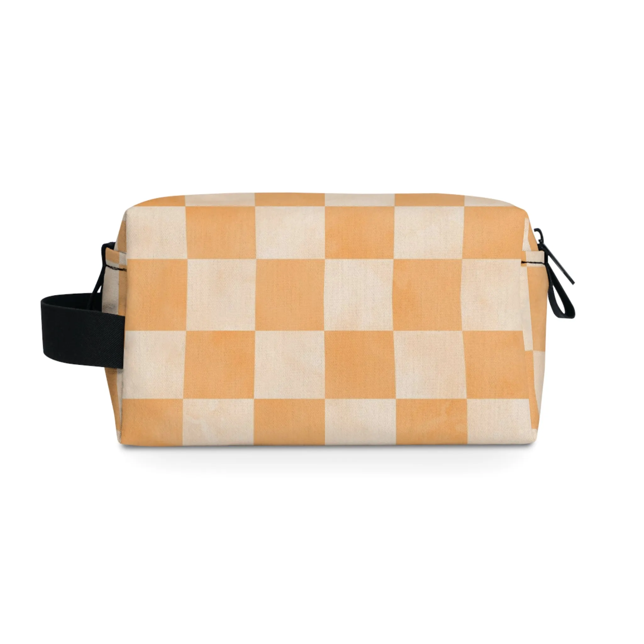 Pastel Checkers Toiletry Bag - Water-Resistant & Chic Cosmetic Organizer - Lightweight Travel Pouch - Elegant Bathroom Accessory