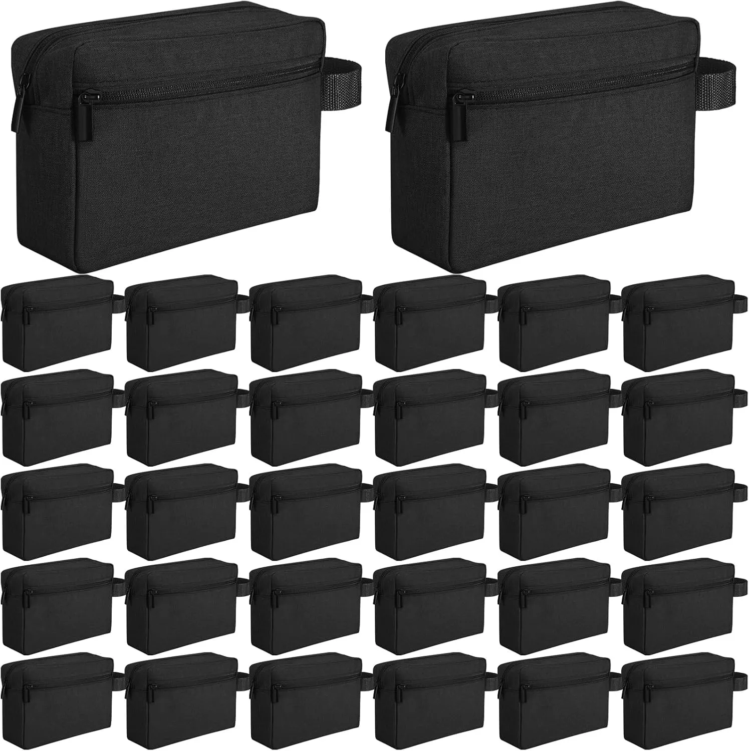 Paterr 32 Pcs Travel Toiletry Bag for Men Women Large Water Resistant Shaving Bag Hanging Cosmetic Bag Makeup Travel Pouch Foldable Toiletry Organizer with Divider Handle for Toiletries Accessories