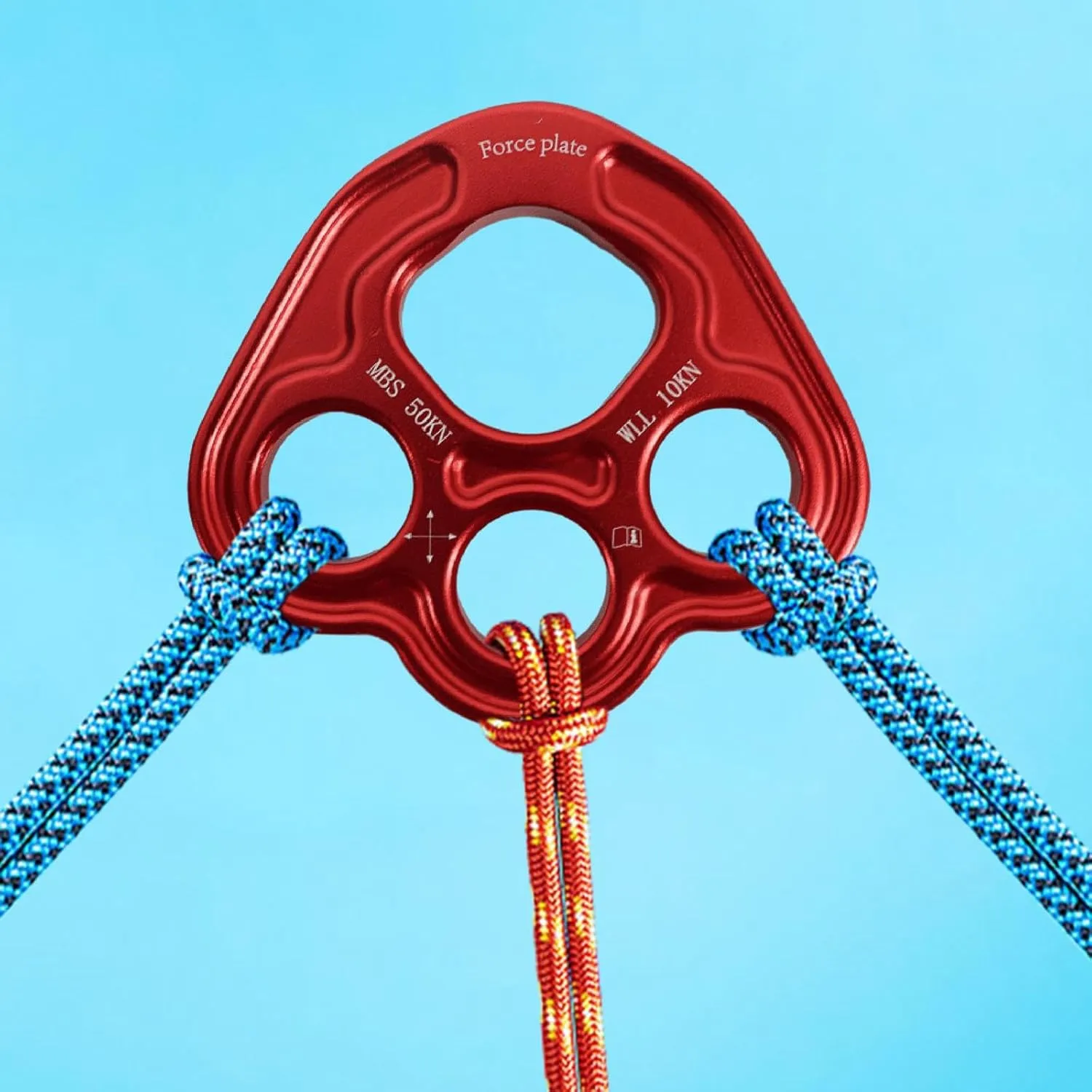 Paw Rigging Plate Multi Anchor Plate Metal Portable Lightweight Rope Bearing Anchors Climbing Equipment Force Divider Plate
