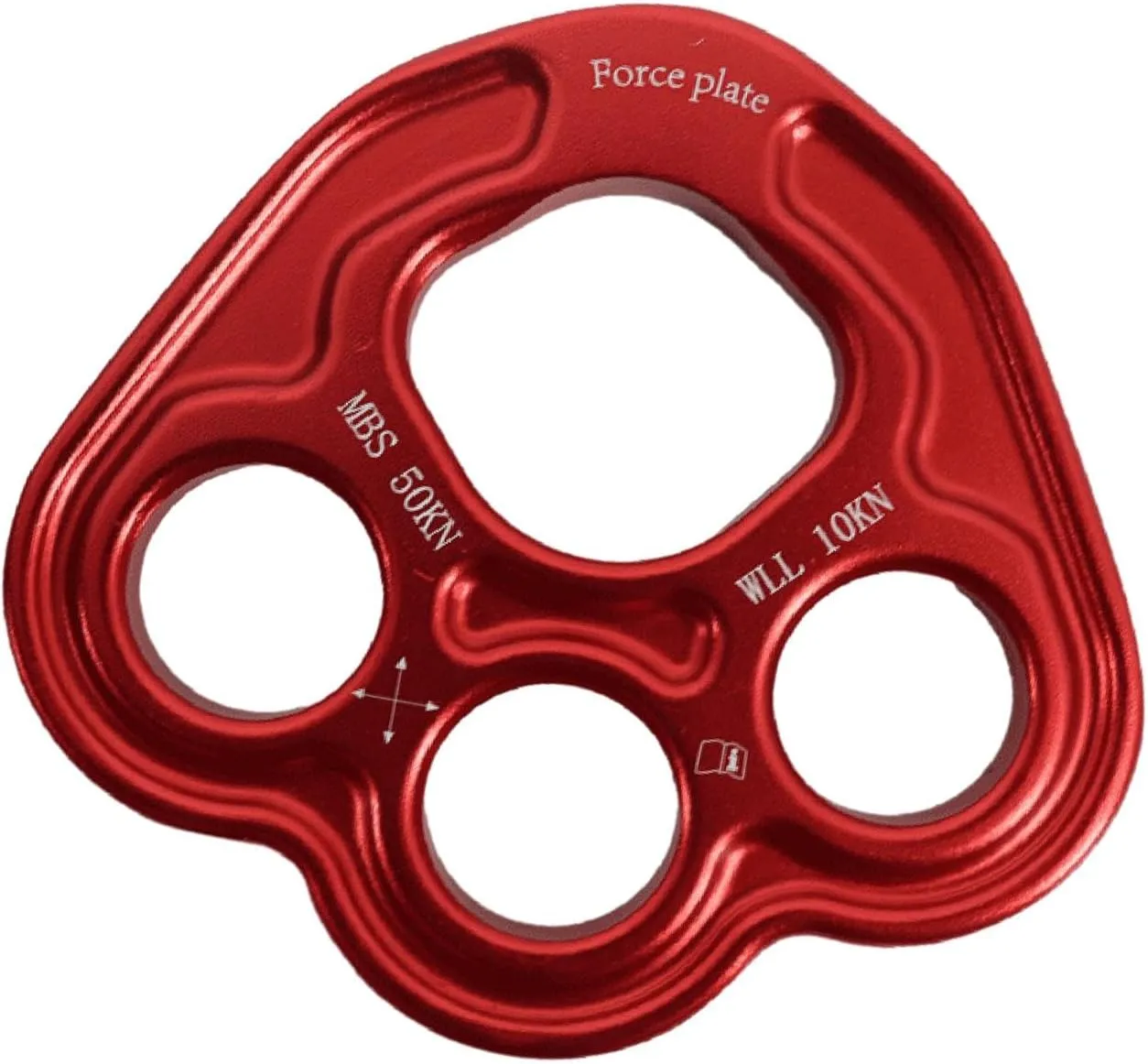 Paw Rigging Plate Multi Anchor Plate Metal Portable Lightweight Rope Bearing Anchors Climbing Equipment Force Divider Plate
