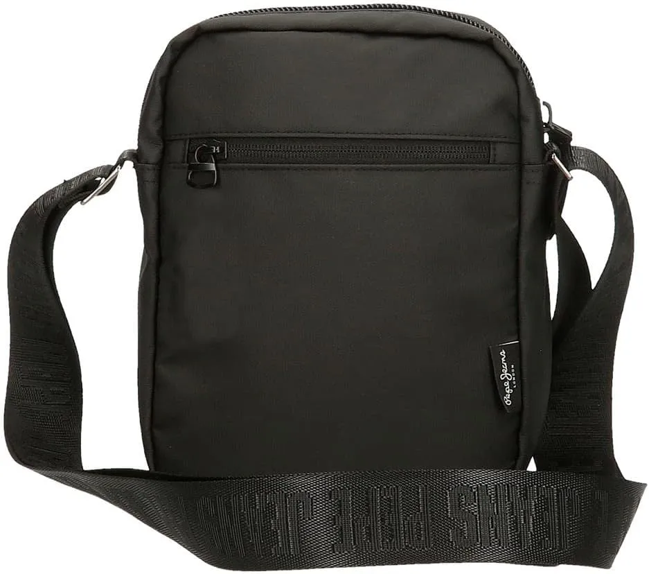 Pepe Jeans Hoxton Black and Blue Polyester PU Shoulder Bags and Toiletry Bag Various Sizes