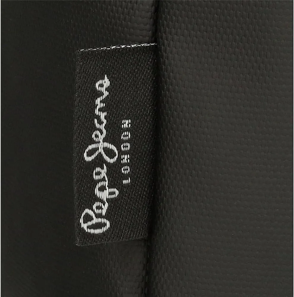 Pepe Jeans Hoxton Black and Blue Polyester PU Shoulder Bags and Toiletry Bag Various Sizes