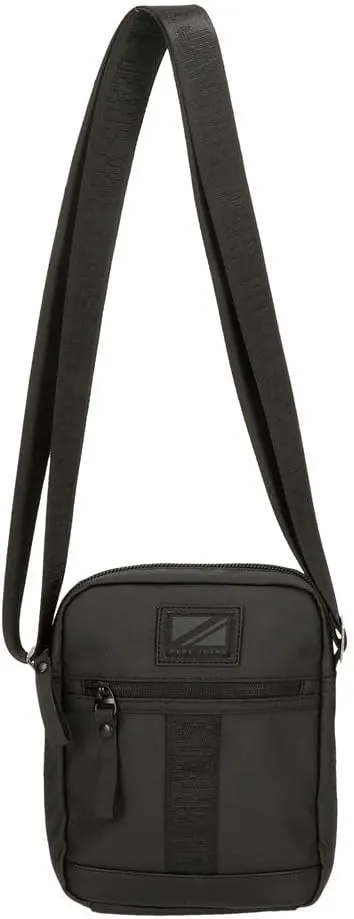 Pepe Jeans Hoxton Black and Blue Polyester PU Shoulder Bags and Toiletry Bag Various Sizes