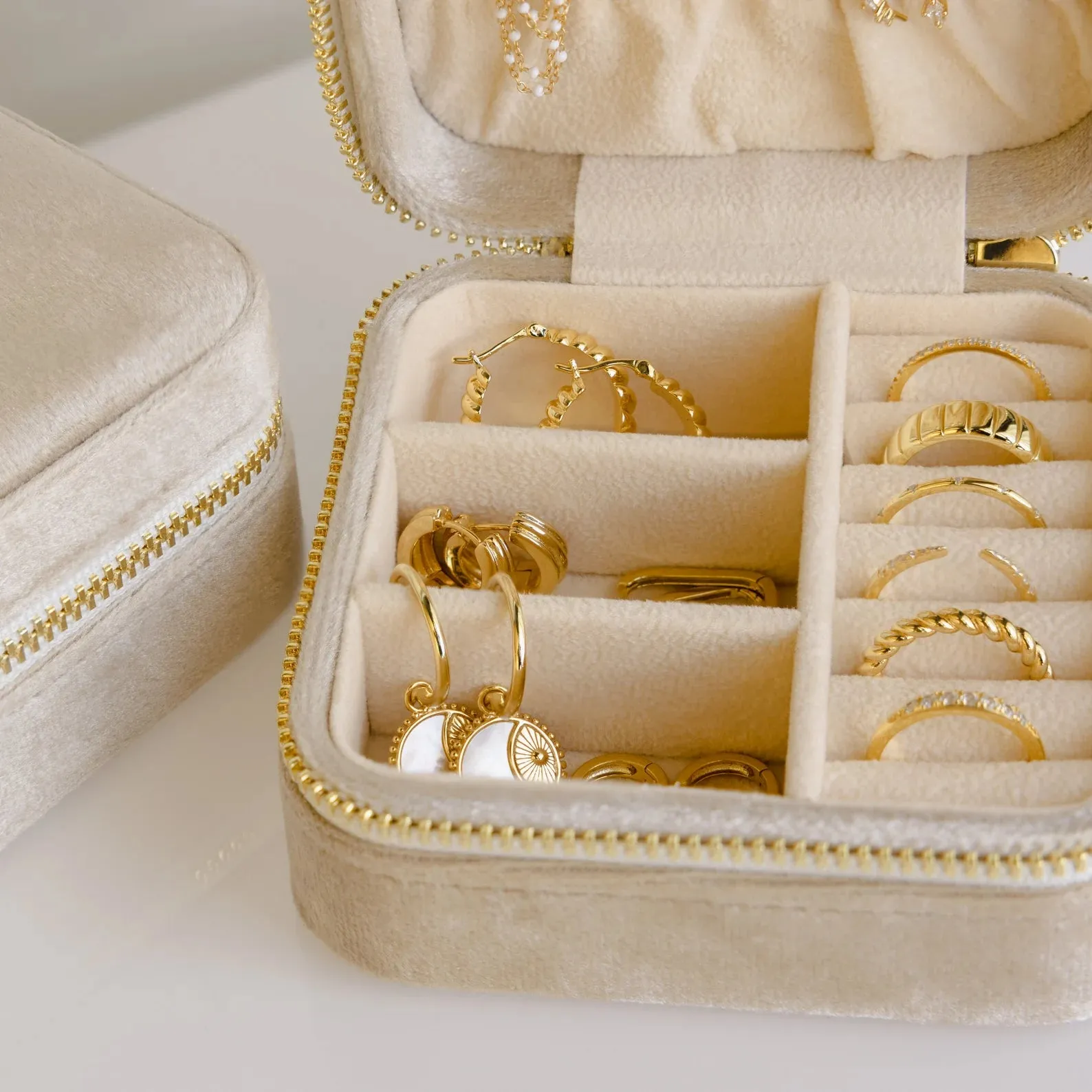 Personalised Velvet Travel Jewellery Box
